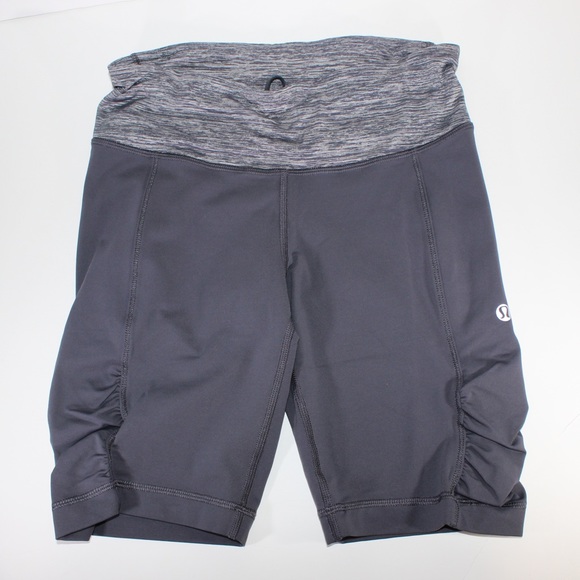 LULULEMON Cycling Bike Shorts Gray Grey Gather 6